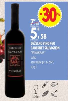 DEŽELNO VINO PGO CABERNET SAUVIGNON “VINAKRAS”