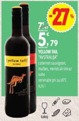 YELLOW TAIL "AVSTRALIJA"