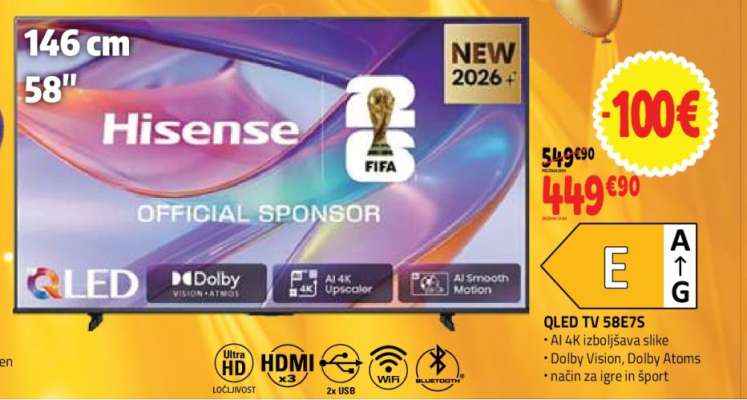 QLED TV 58E75