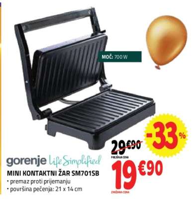 MINI KONTAKTNI ŽAR SM701SB