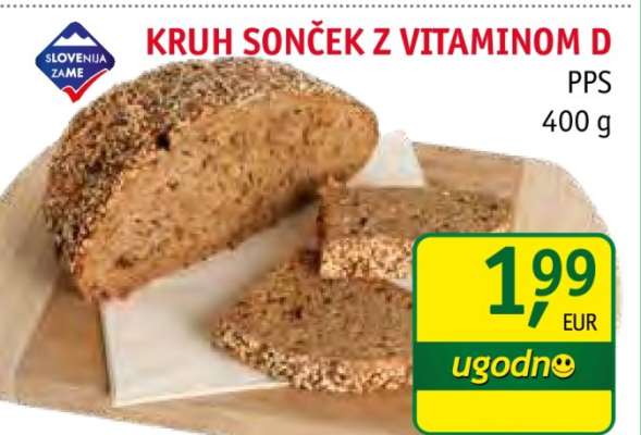 KRUH SONČEK Z VITAMINOM D