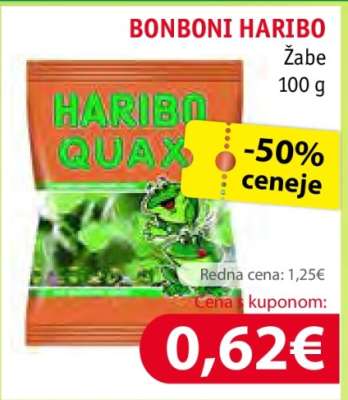BONBONI HARIBO Žabe