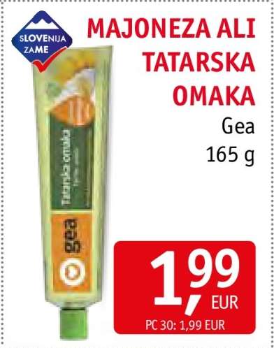 MAJONEZA ALI TATARSKA OMAKA GEA