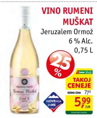 VINO RUMENI MUŠKAT