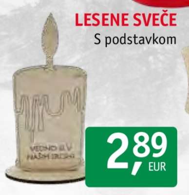 Lesene sveče s podstavkom