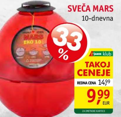 SVEČA MARS