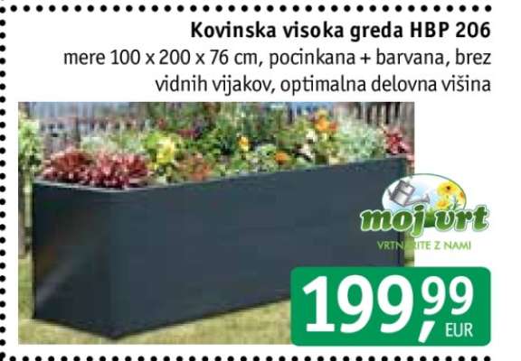 Kovinska visoka greda HBP 206