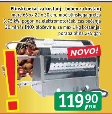 Plinski pekač za kostanj - boben za kostanj