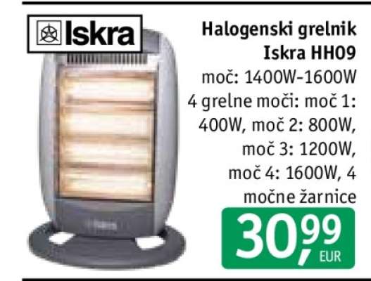 Halogenski grelnik Iskra HH09