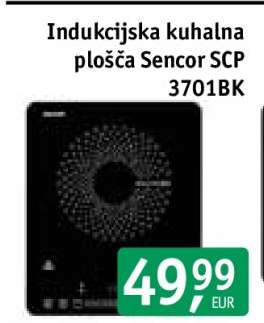 Indukcijska kuhalna plošča Sencor SCP 3701BK