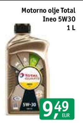 Motorno olje Total Ineo 5W30 1 L