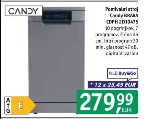 Pomivalni stroj Candy BRAVA CDPH 2D1047S