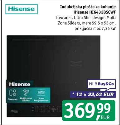 Hisense HI6432BSCWF Indukcijska plošča za kuhanje