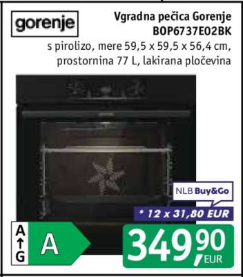 Vgradna pečica Gorenje BOP6737E02BK