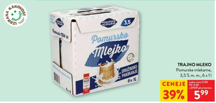 TRAJNO MLEKO Pomurske mlekarne