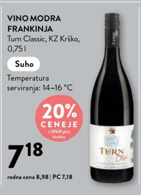 Vino Modra Frankinja