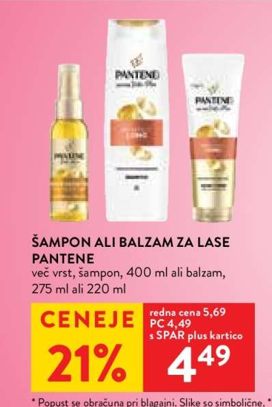 ŠAMPON ali BALZAM ZA LASE PANTENE