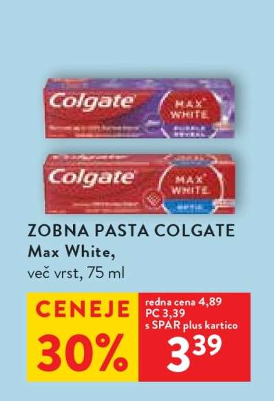 ZOBNA PASTA COLGATE MAX WHITE