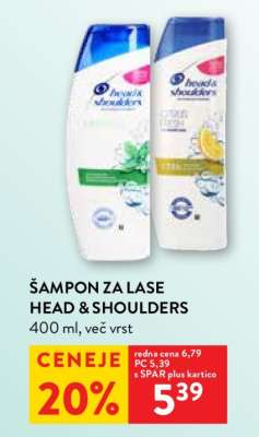 ŠAMPON ZA LASE HEAD & SHOULDERS