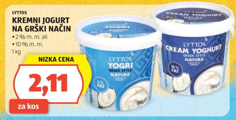LYTTOS Kremni jogurt na grški način