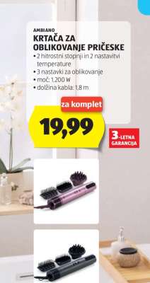Ambiano Krtača za oblikovanje pričeske