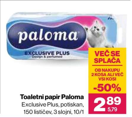 Toaletni papir Paloma