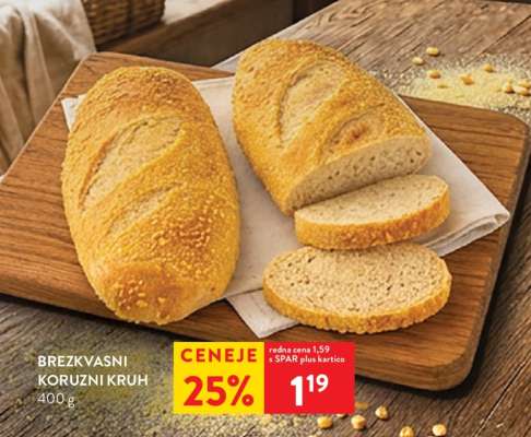 Brezkvasni koruzni kruh