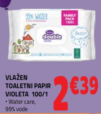VLAŽEN TOALETNI PAPIR VIOLETA 100/1