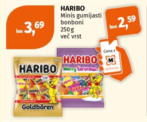 HARIBO Minis gumijasti bonboni