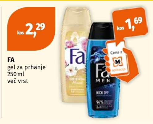 FA gel za prhanje