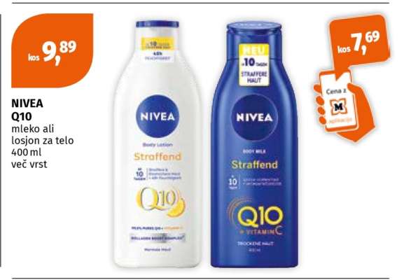 NIVEA Q10 mleko ali losjon za telo
