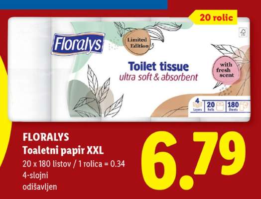 FLORALYS Toaletni papir XXL