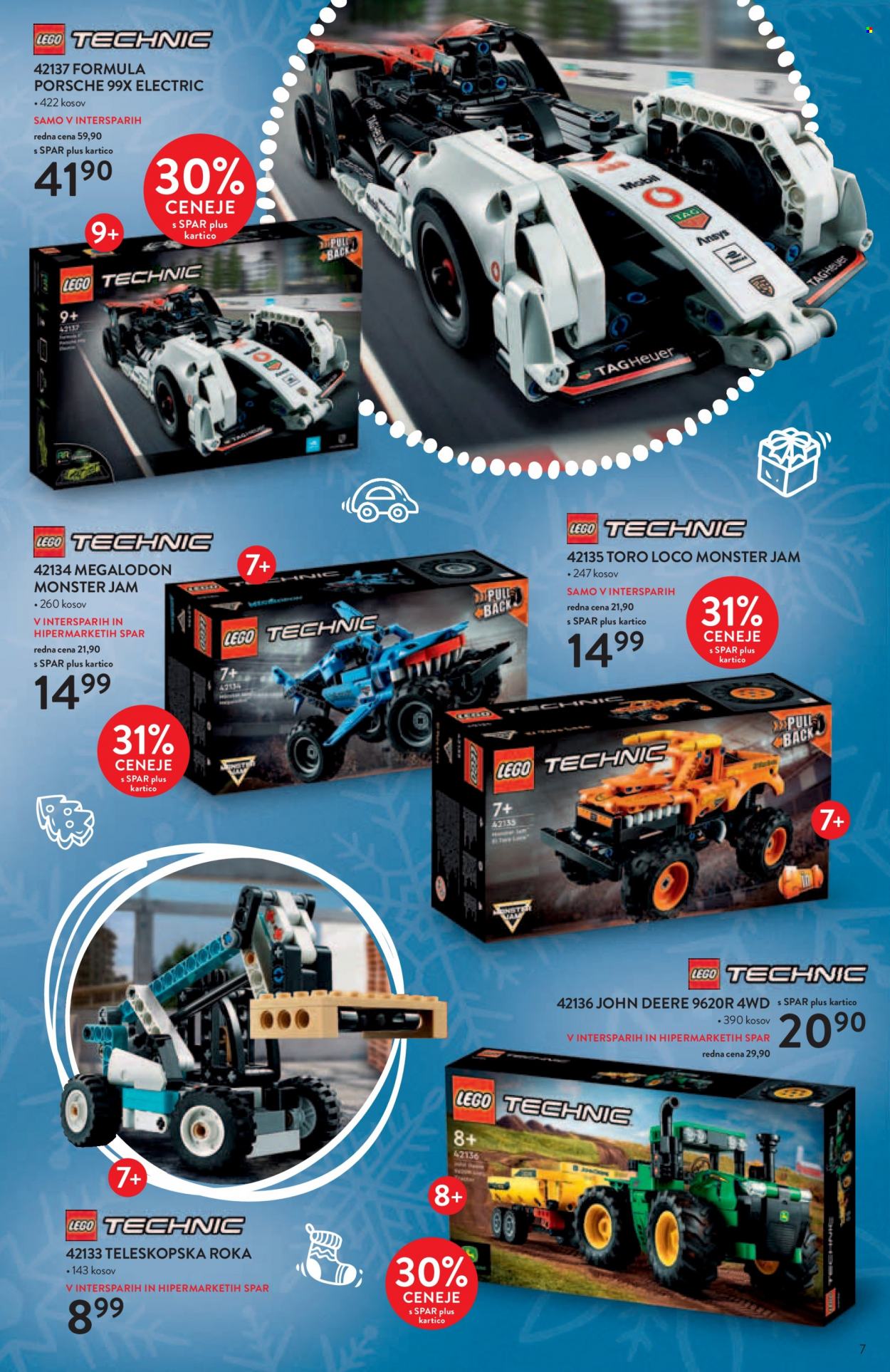 INTERSPAR katalog - 09.11.2022 - 31.12.2022 - Ponudba izdelkov - jam, LEGO, LEGO Technic, Monster. Stran 7.