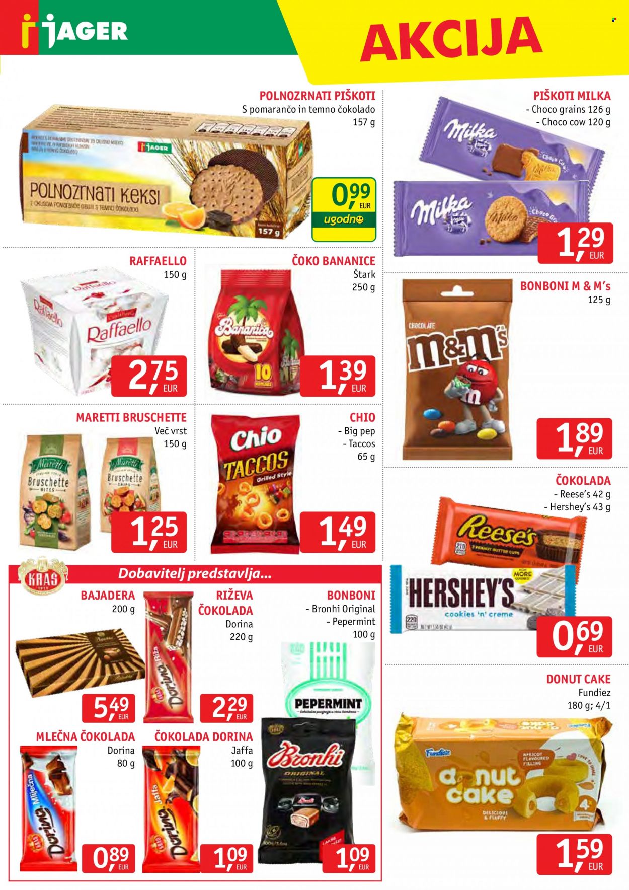 JAGER katalog - 15.3.2023 - 21.3.2023 - Ponudba izdelkov - Milka, bonboni, čokolada, Dorina, keksi, mlečna čokolada, piškoti. Stran 11.