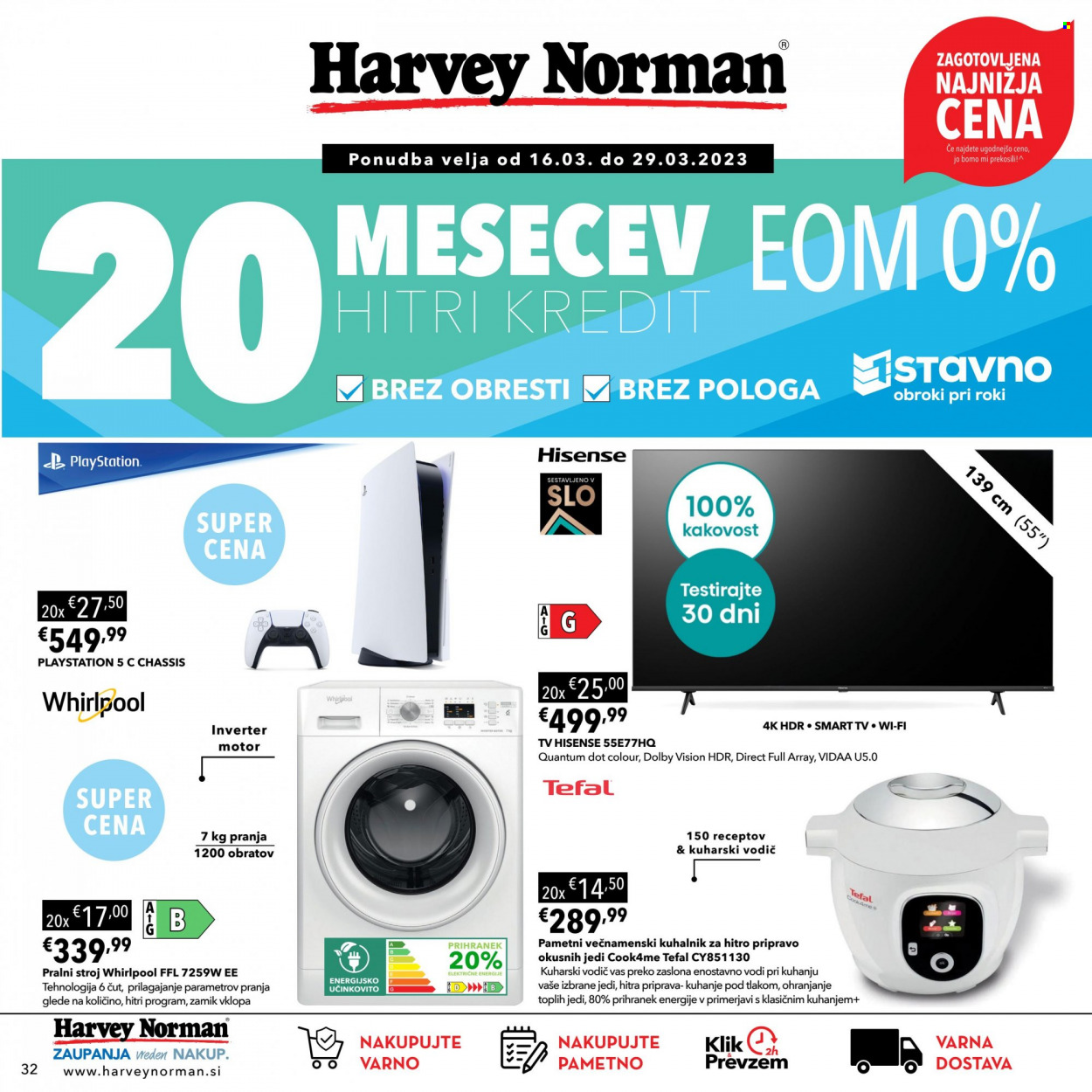 Harvey Norman katalog - 16.3.2023 - 29.3.2023 - Ponudba izdelkov - PlayStation, PS5, televizor, Hisense, pralni stroj. Stran 32.