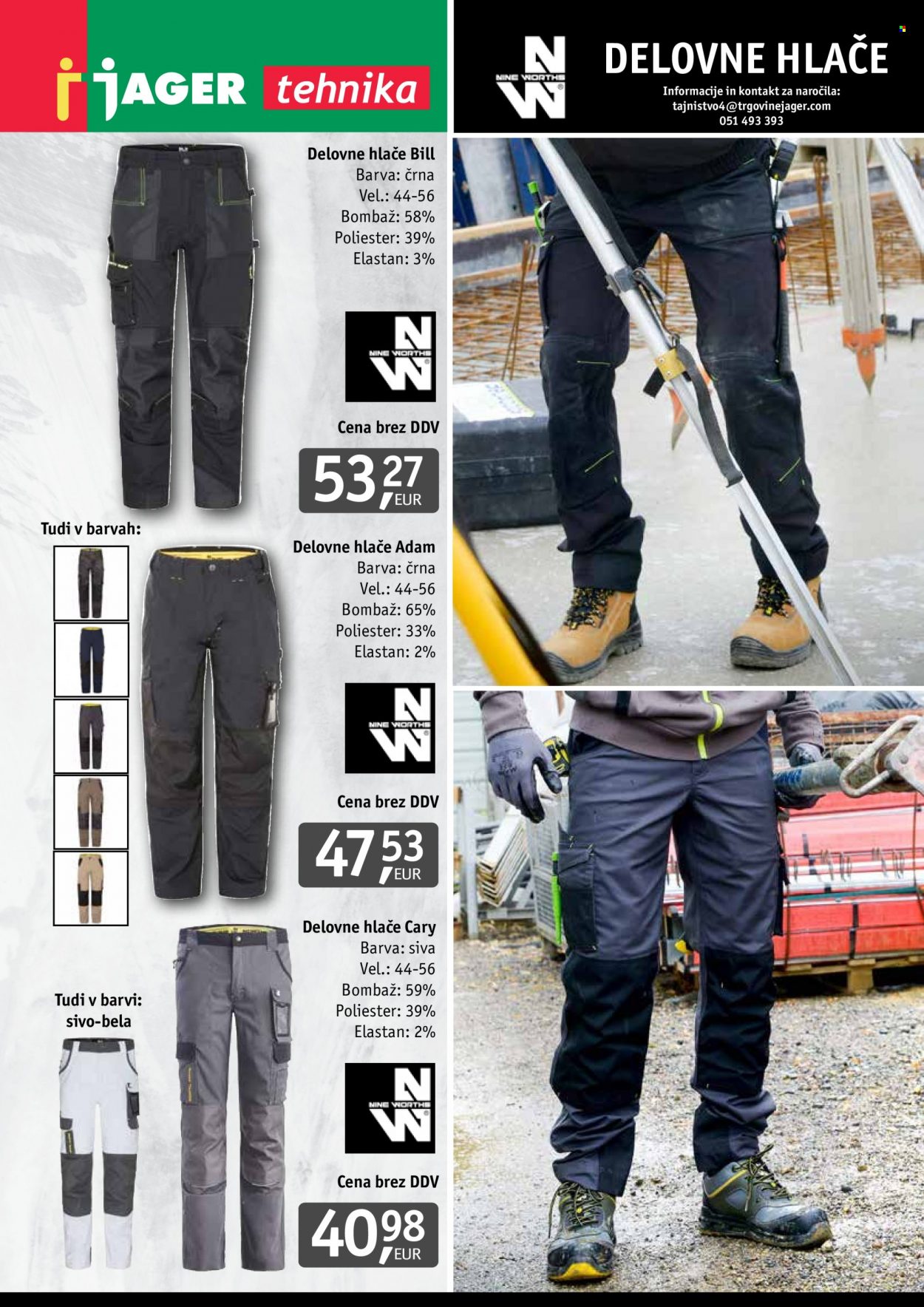 thumbnail - JAGER katalog - Ponudba izdelkov - hlače, delovne hlače. Stran 2.