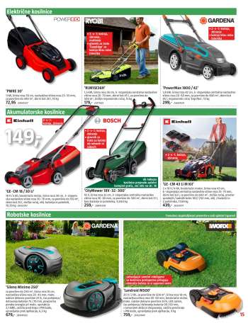 thumbnail - Kosilnice, traktorji, prezračevalniki in vrtnarska oprema