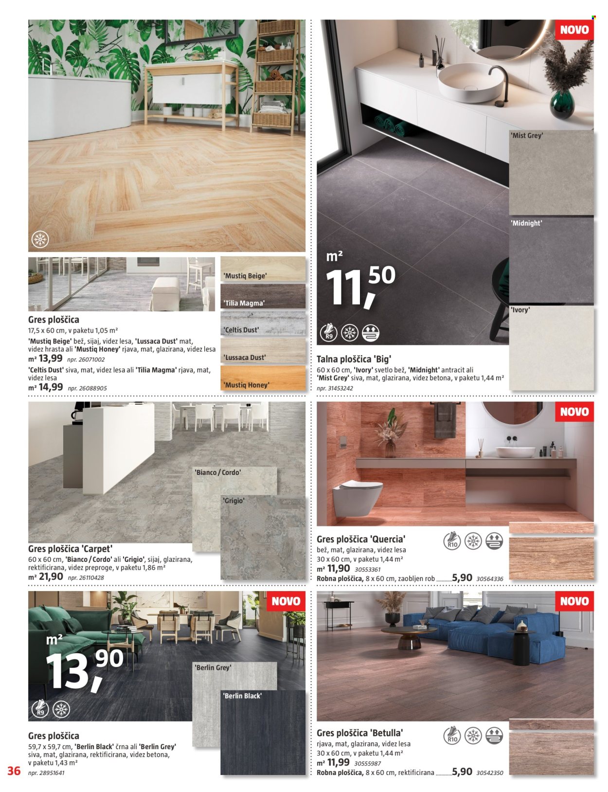 thumbnail - Bauhaus katalog - 4.4.2024 - 5.5.2024 - Ponudba izdelkov - ploščica, talna plošča. Stran 36.